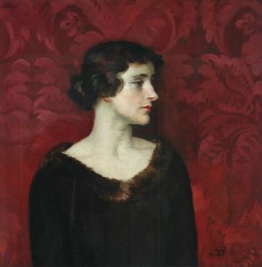 Mujer de marrón de William Bruce Ellis Ranken